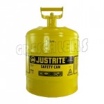 5 Gallon Galvanized Steel Yellow Safety Lid Diesel Gas Can